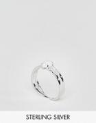 Asos Sterling Silver Faux Opal Ring - Silver