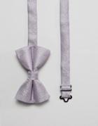Asos Textured Bow Tie In Lilac - Purple