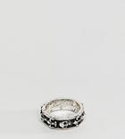 Reclaimed Vintage Inspired Band Ring With Skull Exclusive To Asos - Silver