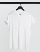 New Look Roll Sleeve T-shirt In White