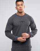 Emporio Armani Sweatshirt In Quilted Cotton - Gray