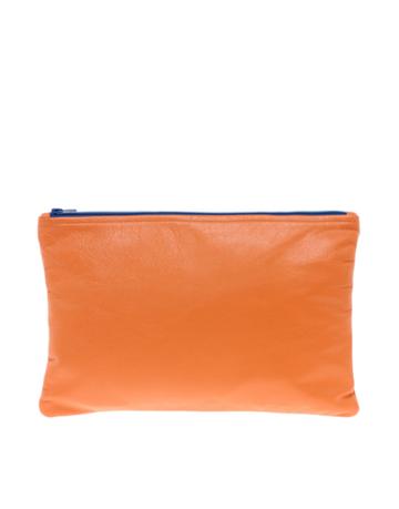 American Apparel Leather Zip Clutch