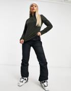 Protest Mutez 1/4 Zip Fleece In Black-white