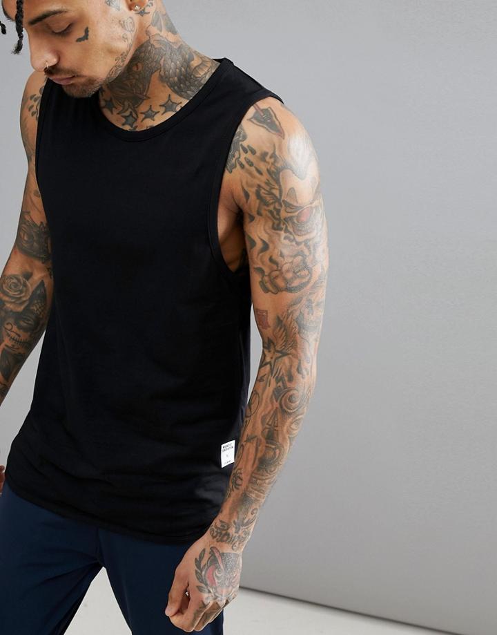 Bershka Sport Tank In Black - Black