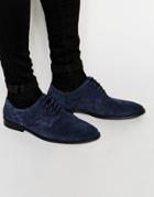 Dune Suede Derby Shoes - Navy