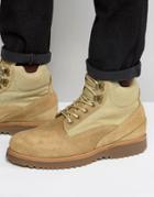 Religion Suede Laceup Boots - Beige