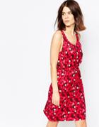 Y.a.s Bubble Print Sleeveless Dress - Hibiscus