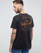 Timberland Kennebec T-shirt Mountain With Logo Back Print - Black