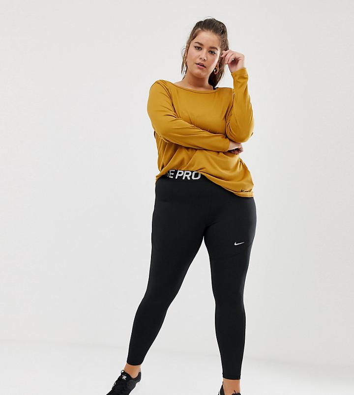 Nike Plus Pro Training Leggings In Black