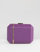 Claudia Canova Box Clutch Bag - Purple