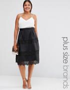 Lovedrobe Lace Detail Skirt - Black