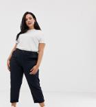 Asos Design Curve Chino Pants In Navy-blue