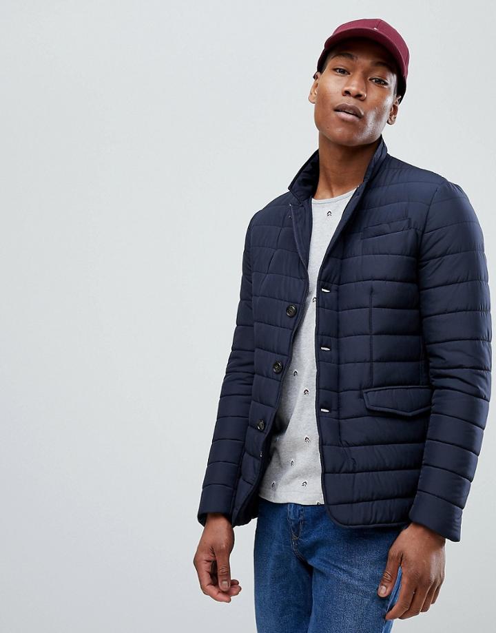 Tommy Hilfiger Quilted Padded Blazer-navy
