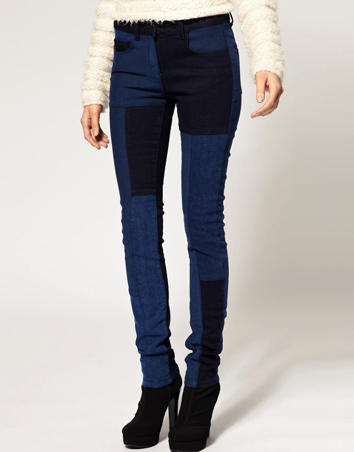 Asos Color Blocked Skinny Jeans #4 - Multi
