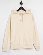 Asos Design Organic Cotton Super Oversized Boyfriend Hoodie In Stone-neutral