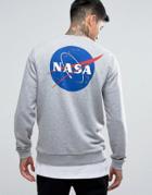 Asos Sweatshirt With Nasa Print In Gray Marl - Gray