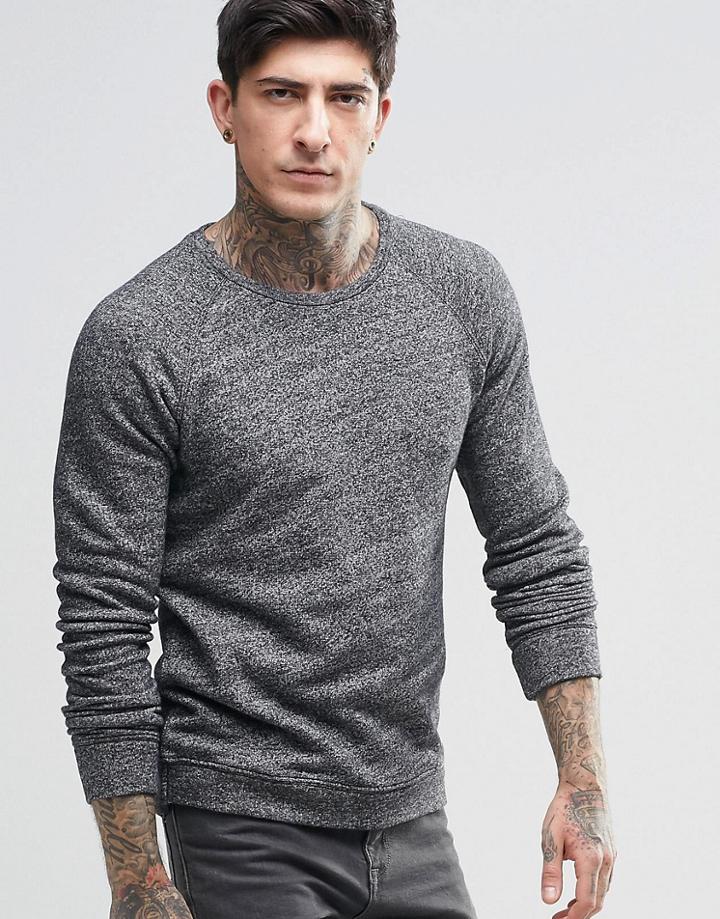 Scotch & Soda Sweatshirt In Black Marl - 0 Black