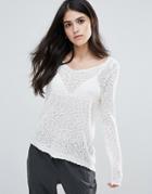 Only Popcorn Knit Sweater - White