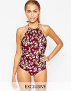 Beach Riot High Neck Swimsuit - Multi