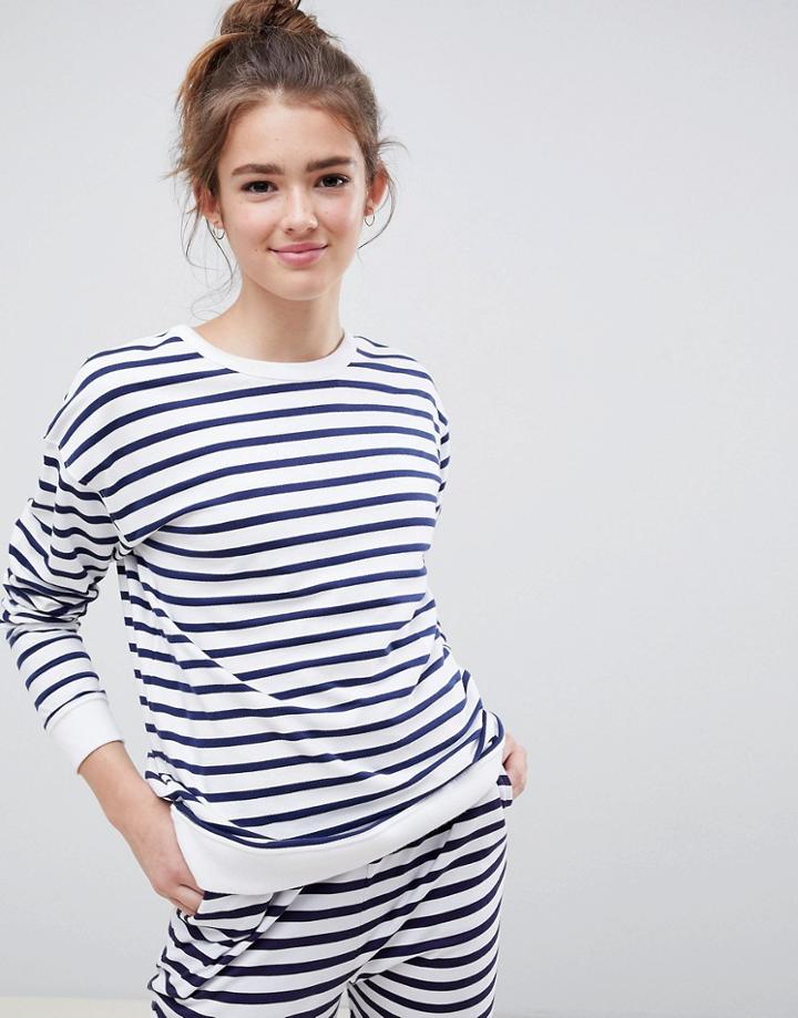 Asos Design Sweat In Stripe - Multi