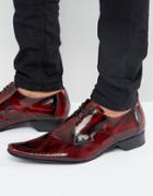 Jeffery West Pino Embossed Derby Shoes - Red