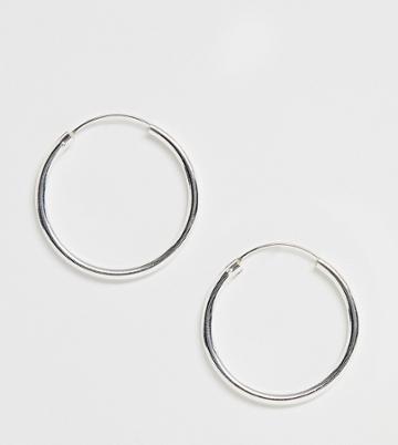 Kingsley Ryan Exclusive Sterling Silver Chunky Tube Hoop 40mm Earrings