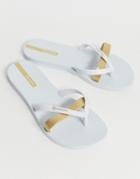 Ipanema Metallic Flip Flops - White