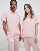 Seeker Short Sleeve Vacation Shirt In Organic Hemp Cotton-pink