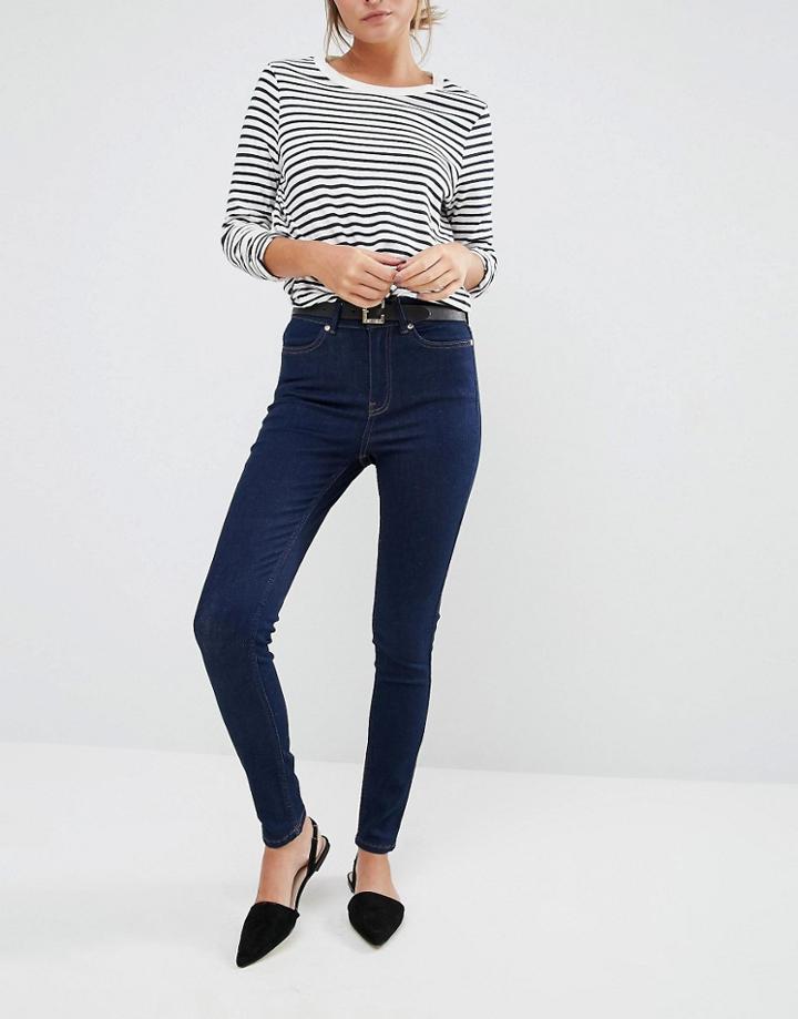 Oasis Skinny Ankle Grazer Indigo Jeans - Dark Wash