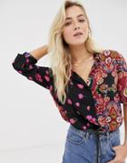 Only Mix Scarf Print Shirt - Multi