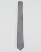 Asos Slim Tie In Charcoal - Gray