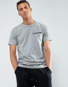Loyalty And Faith Zip Detail T-shirt - Gray