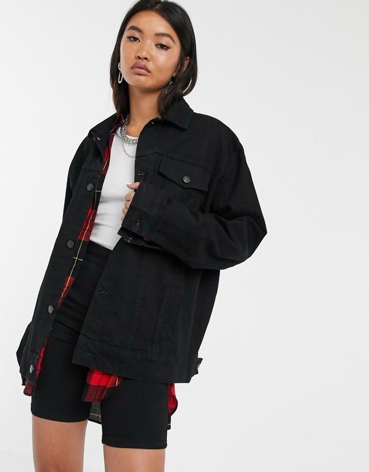 Cheap Monday Upsize No Bs Slogan Jacket - Black