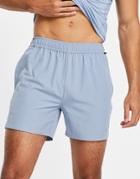 Asos 4505 Icon Training Short In Mid Length In Dusty Blue-blues
