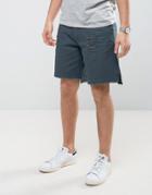 Asos Oversized Shorts With Rip And Repair Details And Raw Edge - Gray
