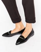 Asos Livia Pointed Loafers - Black