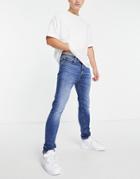Calvin Klein Jeans Skinny Fit Jeans In Mid Wash-blues