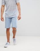 Esprit Slim Fit 5 Pocket Shorts In Blue - Blue