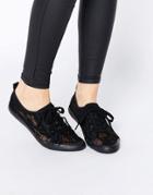 Asos Dagnall Canvas Lace Up Sneakers - Black