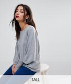 Y.a.s Tall Tie Sleeve Sweater - Gray