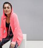 Nola Jacquard Hooded Jacket In Pink - Black