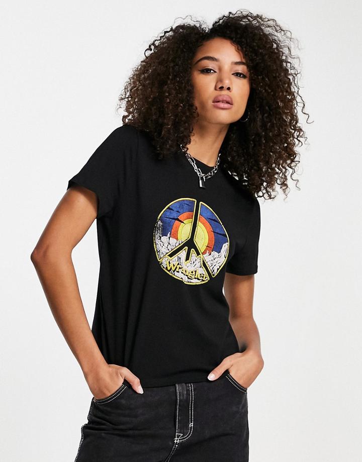 Wrangler Short Sleeve Graphic T-shirt In Black
