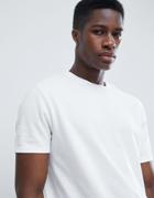 Asos Design Relaxed T-shirt In Pique In White - White