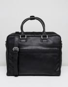 Kiomi Leather Satchel In Black - Black