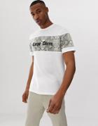 River Island T-shirt With Carpe Diem Embroidery In White - White
