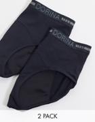 Dorina Moon Organic Cotton 2 Pack Night Midi Period Pants In Black