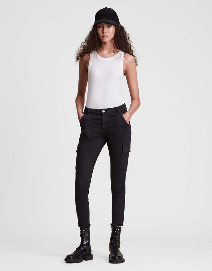 Allsaints Duran Skinny Jeans In Black
