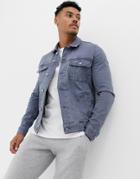 Asos Design Skinny Western Denim Jacket In Washed Gray