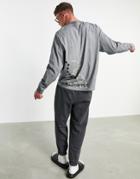 Asos Unrvlld Spply Oversized Long Sleeve T-shirt With Oil Wash & Front Print-blues