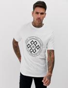 River Island T-shirt With Maison Embroidery In White - White